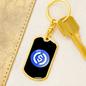 USD Coin (USDC Crypto Cryptocurrency Keychain Stainless Steel or 18k Gold Dog Tag Keyring-Express Your Love Gifts