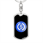 USD Coin (USDC Crypto Cryptocurrency Keychain Stainless Steel or 18k Gold Dog Tag Keyring-Express Your Love Gifts
