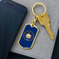 Utah State Flag Keychain Dog Tag Stainless Steel or 18k Gold-Express Your Love Gifts