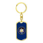 Utah State Flag Keychain Dog Tag Stainless Steel or 18k Gold-Express Your Love Gifts