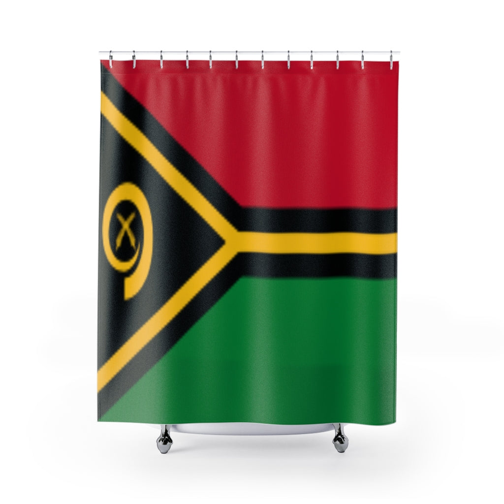 Vanuatu Flag Stylish Design 71" x 74" Elegant Waterproof Shower Curtain for a Spa-like Bathroom Paradise Exceptional Craftsmanship-Express Your Love Gifts