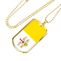 Vatican Flag Necklace Stainless Steel or 18k Gold Dog Tag 24" Chain-Express Your Love Gifts