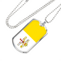 Vatican Flag Necklace Stainless Steel or 18k Gold Dog Tag 24" Chain-Express Your Love Gifts