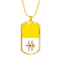 Vatican Flag Necklace Stainless Steel or 18k Gold Dog Tag 24" Chain-Express Your Love Gifts