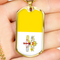 Vatican Flag Necklace Stainless Steel or 18k Gold Dog Tag 24" Chain-Express Your Love Gifts