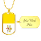 Vatican Flag Necklace Stainless Steel or 18k Gold Dog Tag 24" Chain-Express Your Love Gifts