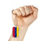 Venezuela Flag Necklace Stainless Steel or 18k Gold Dog Tag 24" Chain-Express Your Love Gifts