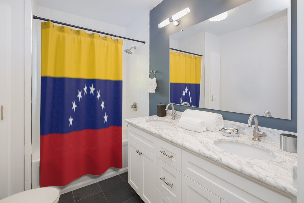 Venezuela Flag Stylish Design 71" x 74" Elegant Waterproof Shower Curtain for a Spa-like Bathroom Paradise Exceptional Craftsmanship-Express Your Love Gifts
