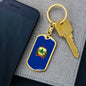 Vermont State Flag Keychain Dog Tag Stainless Steel or 18k Gold-Express Your Love Gifts