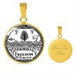 Vermont State Seal Necklace Circle Pendant Stainless Steel or 18k Gold 18-22"-Express Your Love Gifts