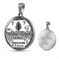 Vermont State Seal Necklace Circle Pendant Stainless Steel or 18k Gold 18-22"-Express Your Love Gifts