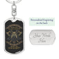 Veteran Warrior Pride No Mercy Keychain Dog Tag Stainless Steel or 18k Gold-Express Your Love Gifts