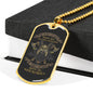 Veteran Warrior Pride No Mercy Necklace Stainless Steel or 18k Gold Dog Tag 24" Chain-Express Your Love Gifts
