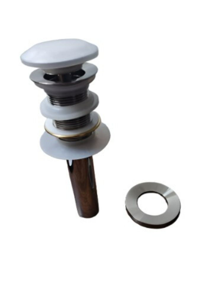 VIGO 2.75" Diameter Vessel Bathroom Sink Pop-Up Drain and Mounting Ring Without Overflow in Brushed Nickel Finish-Express Your Love Gifts