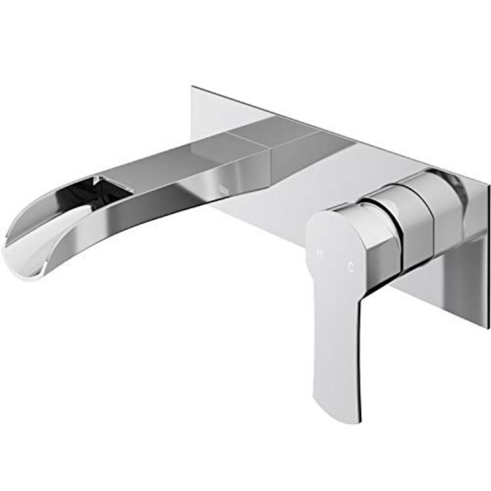VIGO Cornelius VG05004CH Single Handle Bathroom Faucet Chrome Wall Mount Faucet Open Box-Express Your Love Gifts