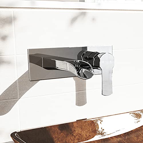VIGO Cornelius VG05004CH Single Handle Bathroom Faucet Chrome Wall Mount Faucet Open Box-Express Your Love Gifts