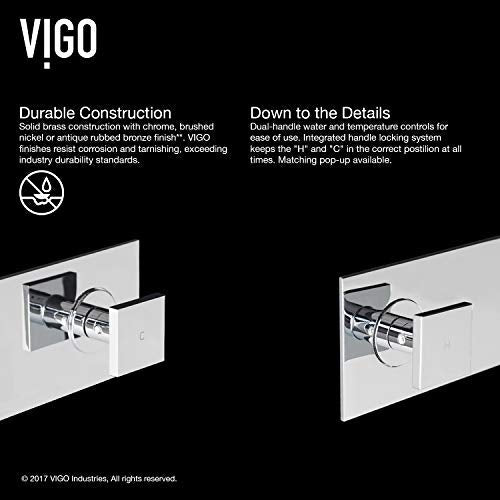 VIGO Titus VG05002CH Single Handle Bathroom Faucet in Chrome Wall Mount Faucet Open Box-Express Your Love Gifts