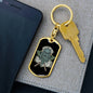 Viking Skull Soldier Keychain Dog Tag Stainless Steel or 18k Gold-Express Your Love Gifts
