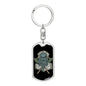 Viking Skull Soldier Keychain Dog Tag Stainless Steel or 18k Gold-Express Your Love Gifts