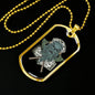 Viking Skull Soldier Necklace Stainless Steel or 18k Gold Dog Tag 24" Chain-Express Your Love Gifts