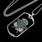 Viking Skull Soldier Necklace Stainless Steel or 18k Gold Dog Tag 24" Chain-Express Your Love Gifts
