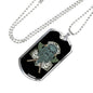 Viking Skull Soldier Necklace Stainless Steel or 18k Gold Dog Tag 24" Chain-Express Your Love Gifts