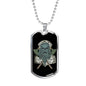 Viking Skull Soldier Necklace Stainless Steel or 18k Gold Dog Tag 24" Chain-Express Your Love Gifts