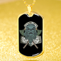 Viking Skull Soldier Necklace Stainless Steel or 18k Gold Dog Tag 24" Chain-Express Your Love Gifts
