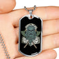 Viking Skull Soldier Necklace Stainless Steel or 18k Gold Dog Tag 24" Chain-Express Your Love Gifts