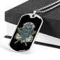 Viking Skull Soldier Necklace Stainless Steel or 18k Gold Dog Tag 24" Chain-Express Your Love Gifts