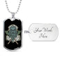 Viking Skull Soldier Necklace Stainless Steel or 18k Gold Dog Tag 24" Chain-Express Your Love Gifts