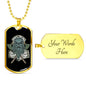 Viking Skull Soldier Necklace Stainless Steel or 18k Gold Dog Tag 24" Chain-Express Your Love Gifts