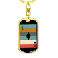 Vintage Ace Of Diamonds Keychain Dog Tag Stainless Steel or 18k Gold-Express Your Love Gifts