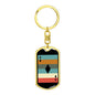 Vintage Ace Of Diamonds Keychain Dog Tag Stainless Steel or 18k Gold-Express Your Love Gifts