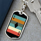 Vintage Ace Of Diamonds Keychain Dog Tag Stainless Steel or 18k Gold-Express Your Love Gifts
