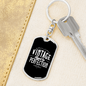 Vintage Aged To Perfection Swivel Keychain Dog Tag Stainless Steel or 18k Gold-Express Your Love Gifts