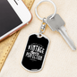 Vintage Aged To Perfection Swivel Keychain Dog Tag Stainless Steel or 18k Gold-Express Your Love Gifts