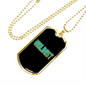 Violinist Necklace Stainless Steel or 18k Gold Dog Tag 24" Chain-Express Your Love Gifts