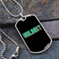 Violinist Necklace Stainless Steel or 18k Gold Dog Tag 24" Chain-Express Your Love Gifts