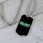 Violinist Necklace Stainless Steel or 18k Gold Dog Tag 24" Chain-Express Your Love Gifts