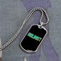 Violinist Necklace Stainless Steel or 18k Gold Dog Tag 24" Chain-Express Your Love Gifts