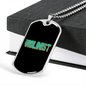 Violinist Necklace Stainless Steel or 18k Gold Dog Tag 24" Chain-Express Your Love Gifts