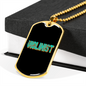 Violinist Necklace Stainless Steel or 18k Gold Dog Tag 24" Chain-Express Your Love Gifts