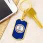Virginia State Flag Keychain Dog Tag Stainless Steel or 18k Gold-Express Your Love Gifts