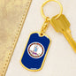 Virginia State Flag Keychain Dog Tag Stainless Steel or 18k Gold-Express Your Love Gifts