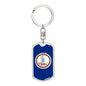 Virginia State Flag Keychain Dog Tag Stainless Steel or 18k Gold-Express Your Love Gifts