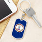 Virginia State Flag Keychain Dog Tag Stainless Steel or 18k Gold-Express Your Love Gifts