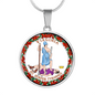 Virginia State Seal Necklace Circle Pendant Stainless Steel or 18k Gold 18-22"-Express Your Love Gifts