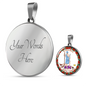 Virginia State Seal Necklace Circle Pendant Stainless Steel or 18k Gold 18-22"-Express Your Love Gifts
