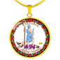 Virginia State Seal Necklace Circle Pendant Stainless Steel or 18k Gold 18-22"-Express Your Love Gifts